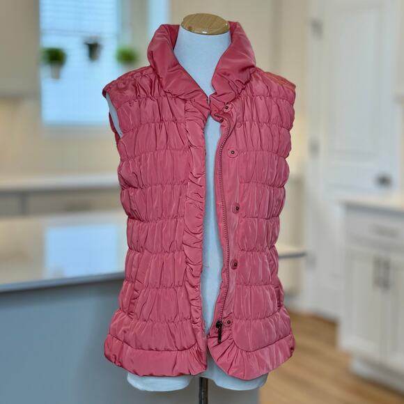 Tribal | Coral Pink Puffer Vest - Picture 1 of 7